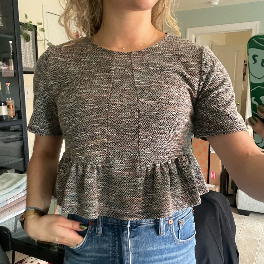 BCBGeneration Peplum Crop Top